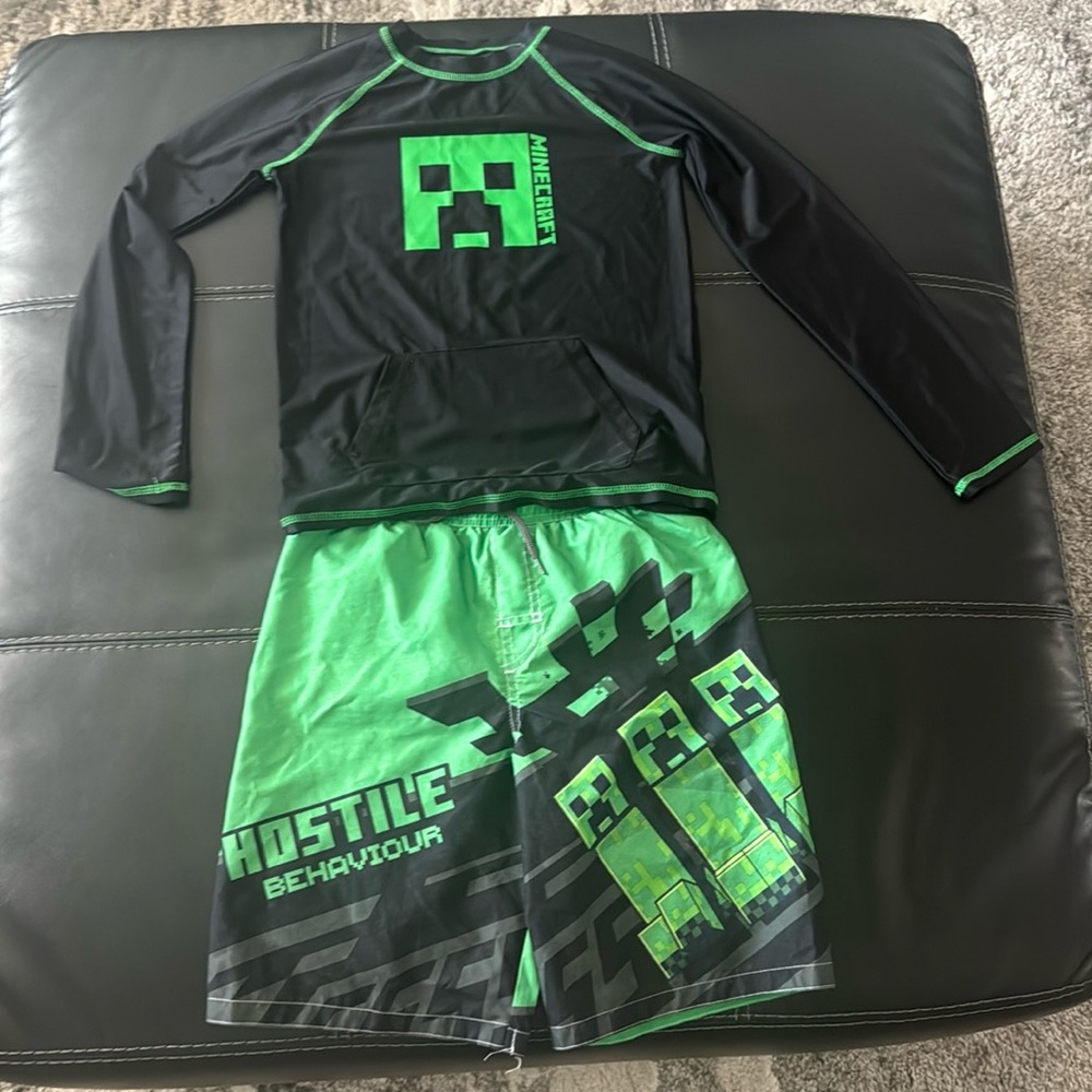 Gently used Boys Minecraft Swimsuit